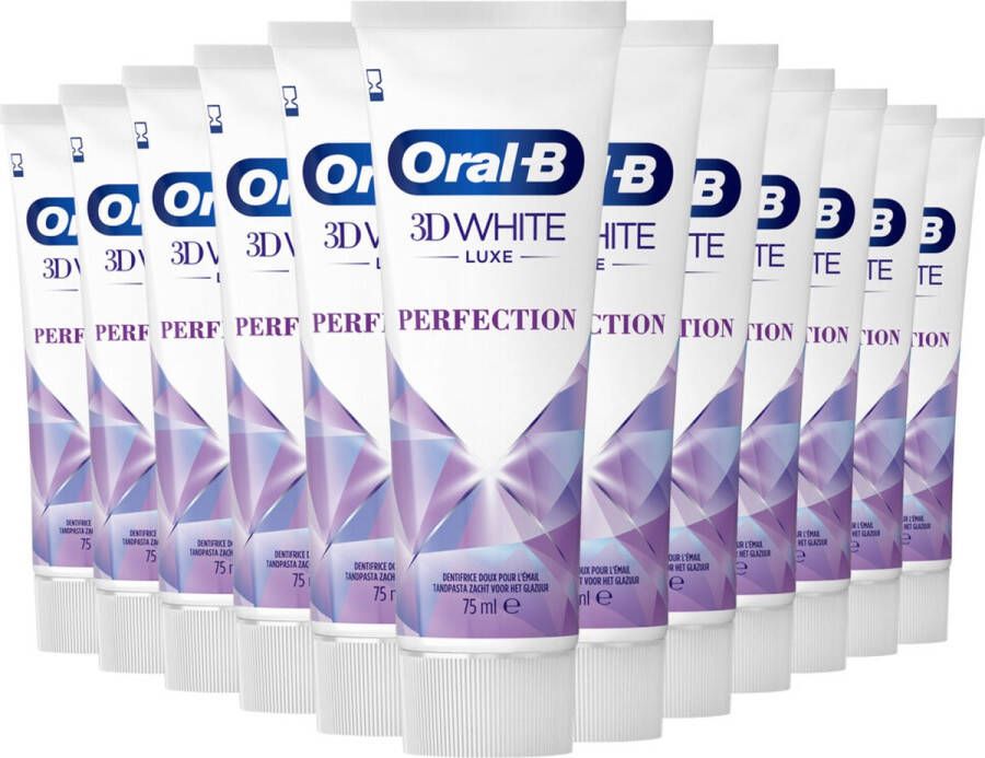 Oral B Oral-B 3D White Luxe Perfection Tandpasta Voordeelverpakking 12 x 75ml