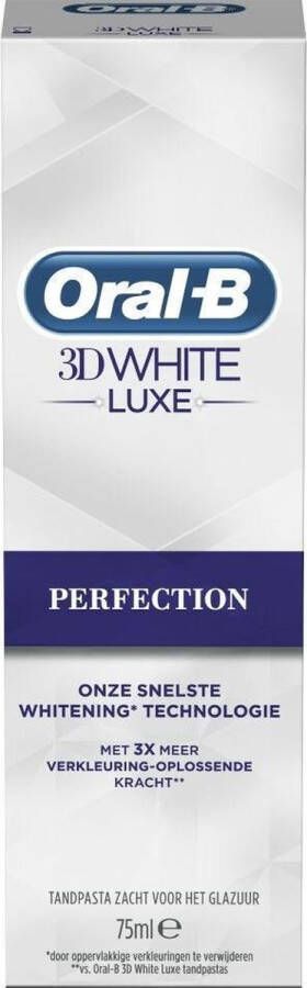 Oral B Oral-B 3D White Luxe Perfection Voordeelverpakking 12x75 ml Tandpasta