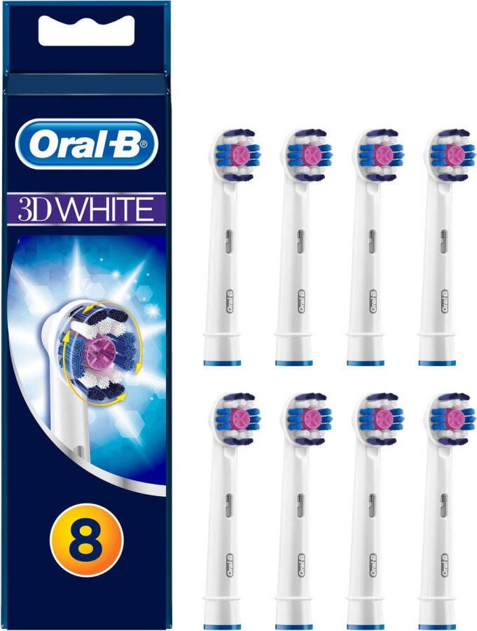 Oral B Oral-B 3D White Opzetborstels 8 Stuks Brievenbusverpakking