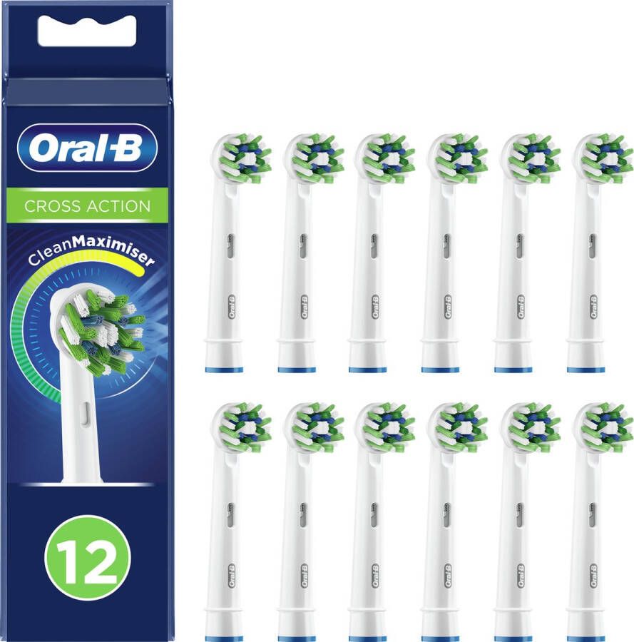 Oral B Oral-B CrossAction Opzetborstel Verpakking Van 12 Stuks Verpakking Van Brievenbusformaat