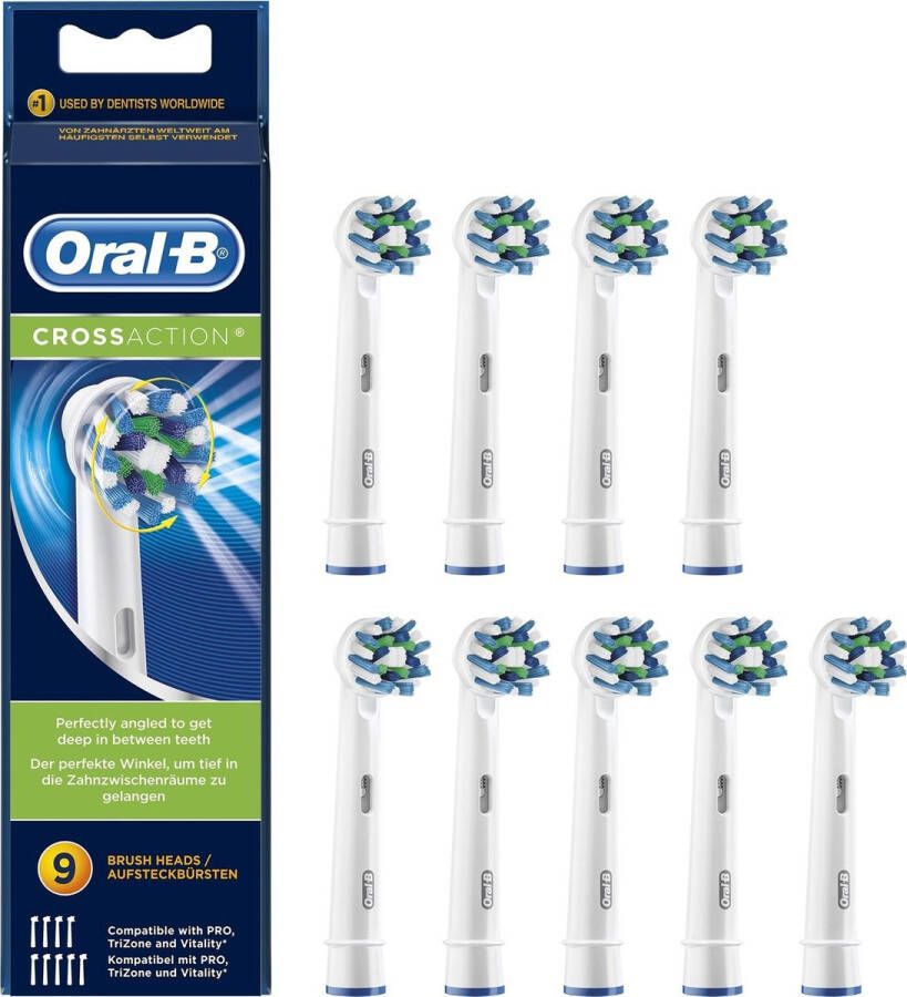 Oral B Oral-B CrossAction Opzetborstels 9 Stuks