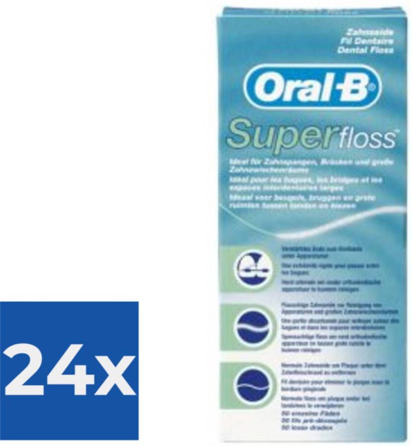 Oral B Oral-B Flosdraad Super Floss 50 stuks Voordeelverpakking 24 stuks