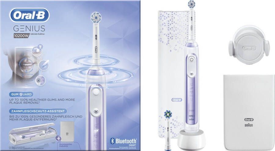 Oral B Oral-B Genius 10200W Orchid Purple Elektrische Tandenborstel Paars Wit