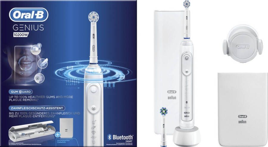 Oral-B Genius 10200W Elektrische Tandenborstel Wit Powered by Braun