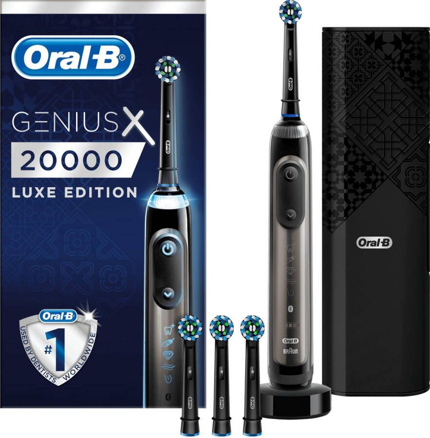 Oral B Oral-B Genius X 20000 Luxe Edition Antracietgrijs Elektrische Tandenborstel 1 Handvat en 4 Opzetborstels