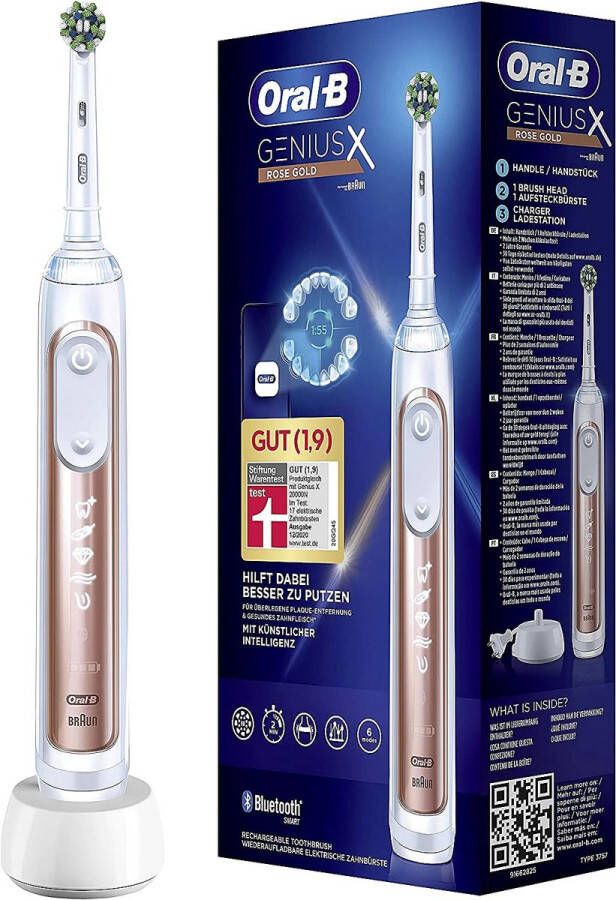 Oral B Oral-B Genius X Elektrische Tandenborstel Rosegold Met 1 opzetborstel