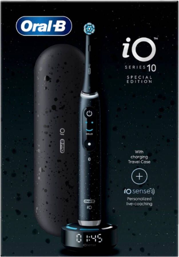 Oral B Oral-B iO 10 Elektrische Tandenborstel Cosmic Zwart Slimme iO Sense Oplader