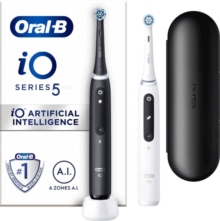 Oral B Oral-B iO 5 Black & White Elektrische Tandenborstels Ontworpen Door Braun