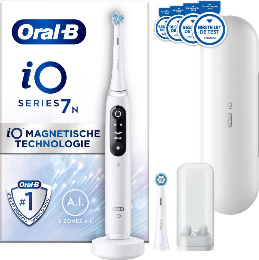 Cstore Oral-B iO 7N White Elektrische Tandenborstel Ontworpen Door Braun
