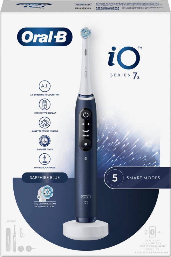 Oral B Oral-B iO 7S Volwassene Oscillerende tandenborstel Blauw Wit