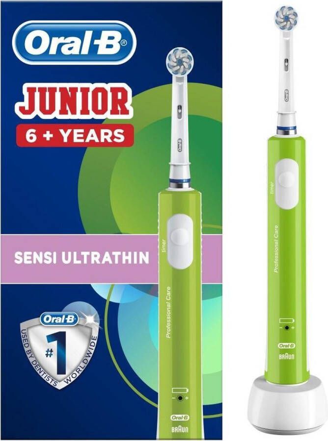 Oral-B elektrische tandenborstel Junior 6+ groen 1 poetsstand