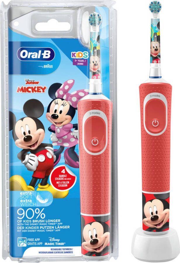 Oral B Oral-B Kids Mickey Elektrische Tandenborstel Powered By Braun 1 Handvat en 1 opzetborstel