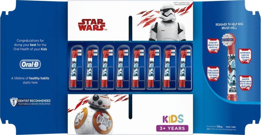 Oral B Oral-B Kids Star Wars Opzetborstels 8 stuks Brievenbusverpakking