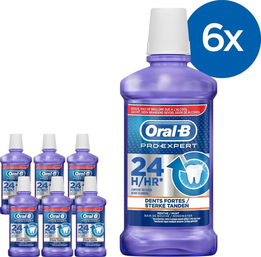Oral B Oral-B Pro Expert Strong Teeth Voordeelverpakking 6x500 ml Mondwater