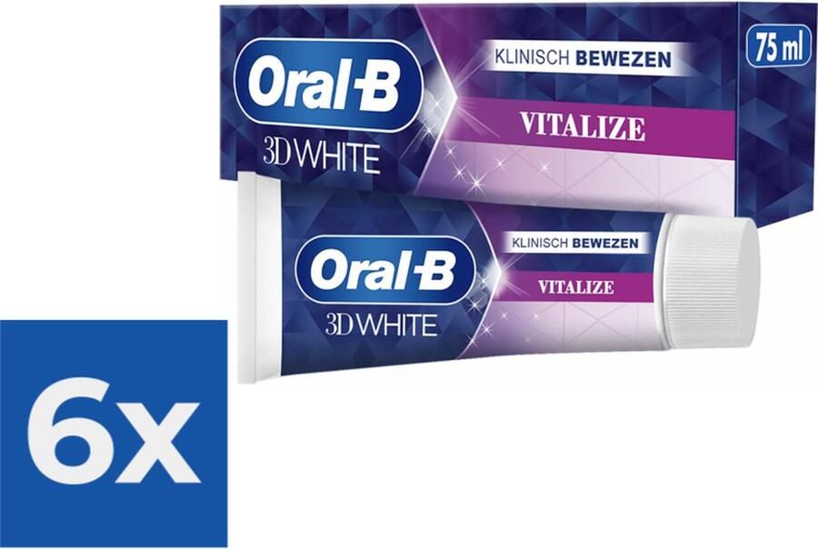 Oral B Oral-B Tandpasta 3D White Vitalize 75 ml Voordeelverpakking 6 stuks