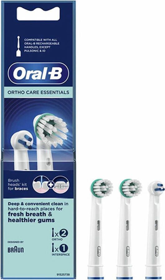 Oral B Oral-B Ortho Opzetborstels 3 x 3 Stuks Voordeelverpakking