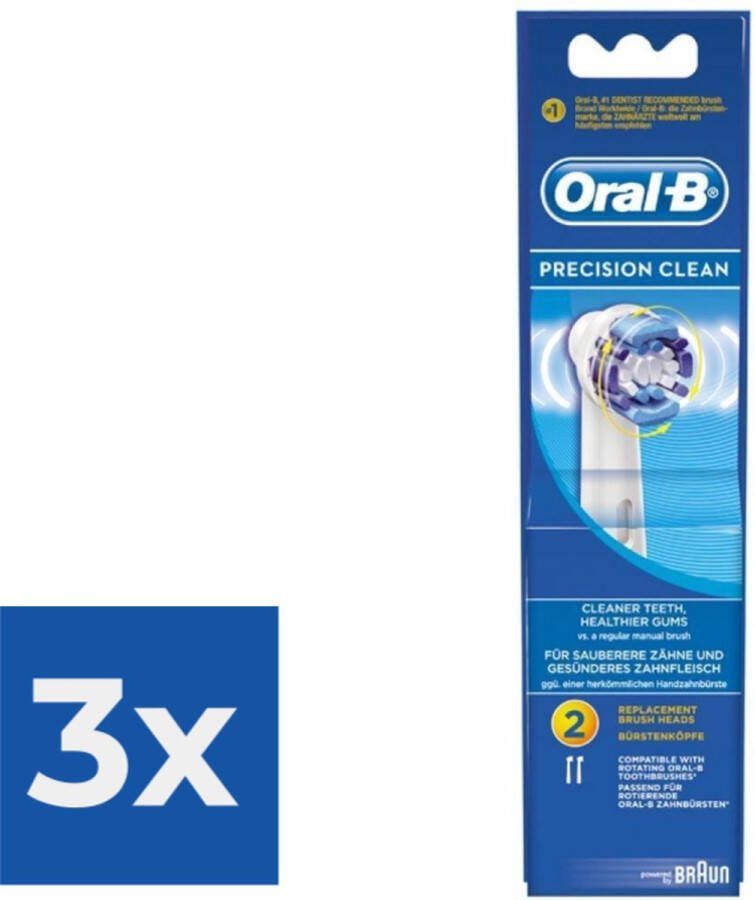 Oral B Oral-B Precision Clean Opzetborstels 2 stuks Voordeelverpakking 3 stuks