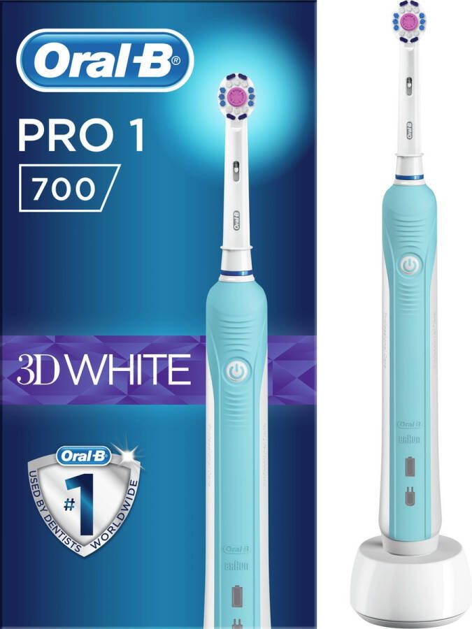 Oral B Oral-B Pro 1 700 Oplaadbare Elektrische Tandenborstel Powered By Braun Blauw