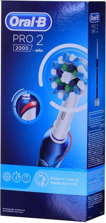 Oral B Oral-B PRO 2 2000 BLUE elektrische tandenborstel Volwassene Roterende tandenborstel Blauw Wit