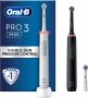 Oral-B elektrische tandenborstel Pro 3 3900 Duo CrossAction zwart en roze incl. 3 opzetborstels - Thumbnail 2