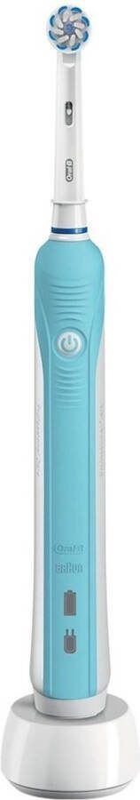 Oral B Oral-B PRO 500 Volwassene Roterende-oscillerende tandenborstel Turkoois Wit