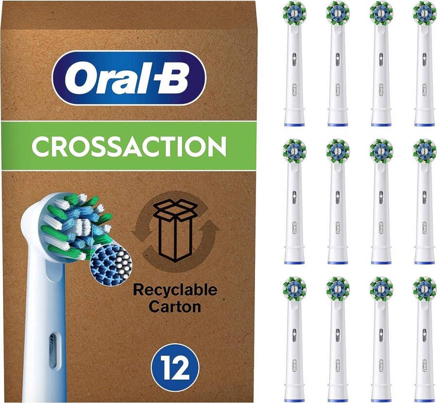 Oral B Oral-B Pro Cross Action Opzetborstels Met CleanMaximiser Technologie 12 Stuks Brievenbusverpakking