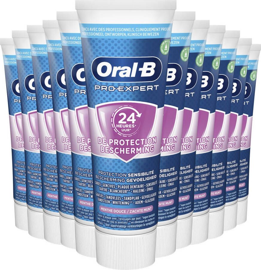 Oral B Oral-B Pro-Expert Bescherming Gevoelige Tanden Tandpasta Voordeelverpakking 12 x 75ml