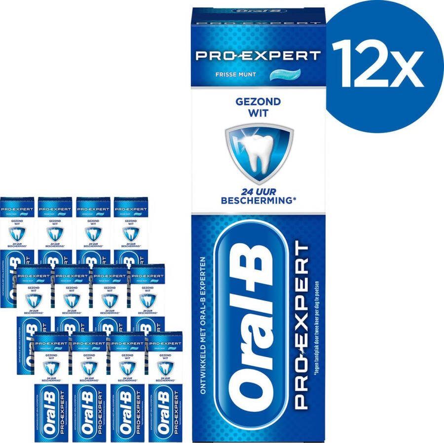 Oral B Oral-B Pro-Expert Gezond Wit Voordeelverpakking 12x75 ml Tandpasta