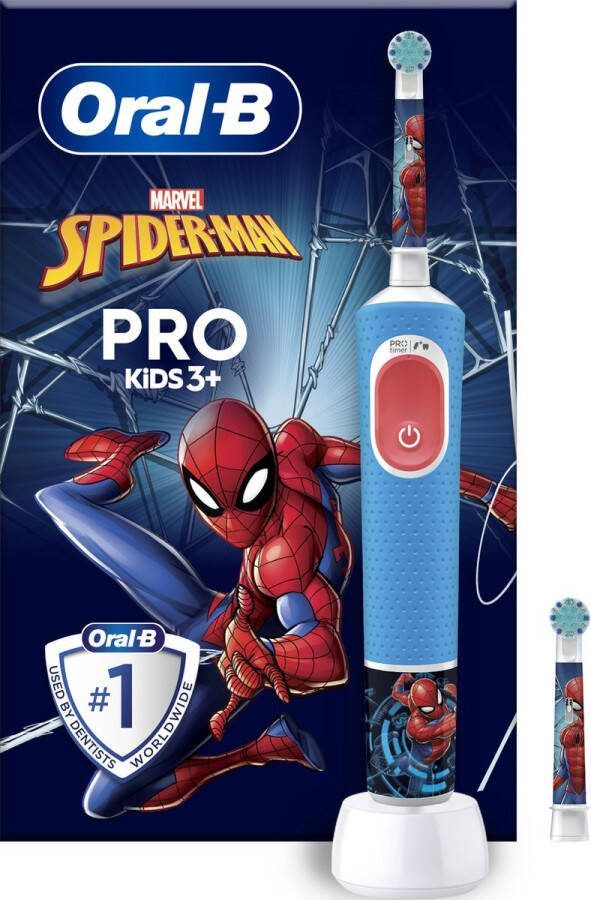 Oral B Oral-B Pro Kids Spider-Man Elektrische Tandenborstel -2 Opzetborstels