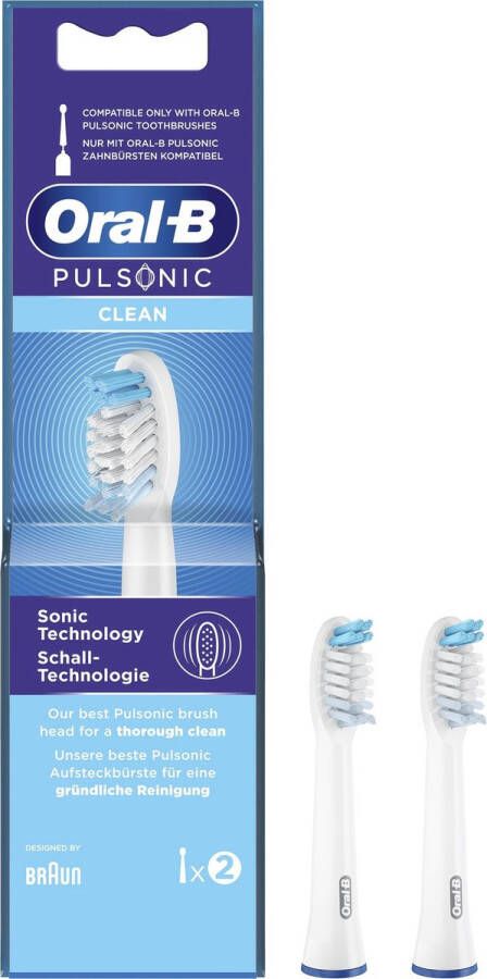 Oral B Oral-B Pulsonic Clean Opzetborstels Voor Sonic Tandenborstels Verpakking Van 2 Stuks