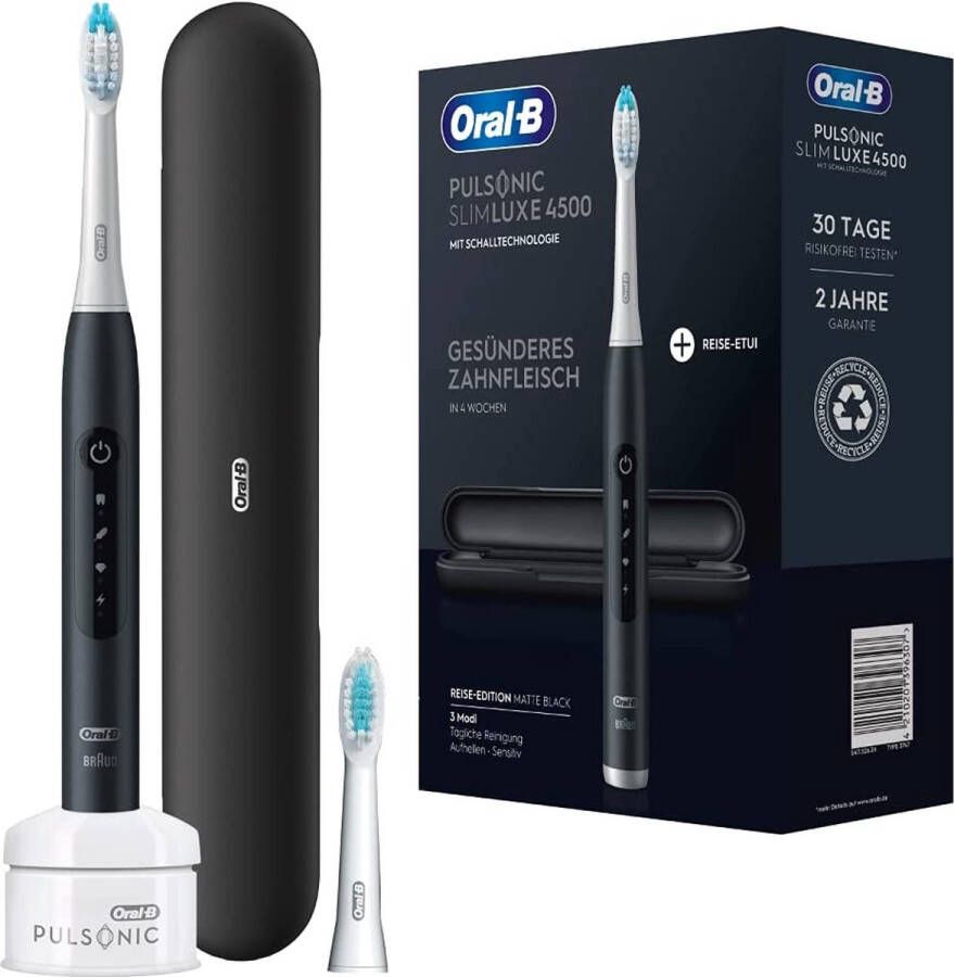 Oral B Ultrasone tandenborstel Pulsonic Luxe 4500 3 poetsprogramma's inclusief sensitief timer reisetui