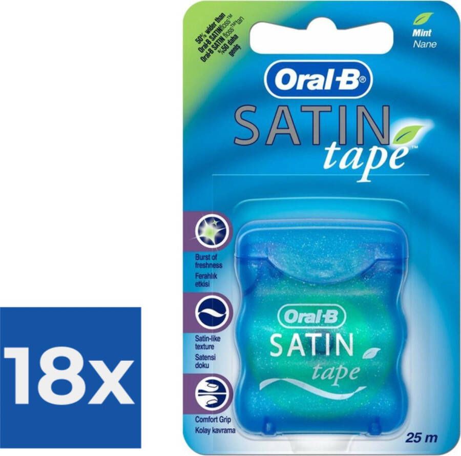 Oral B Oral-B Satin flosdraad 25 m Flosdraad Voordeelverpakking 18 stuks