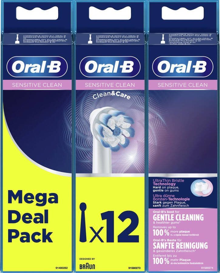 Oral B Oral-B Sensitive Clean Opzetborstel Verpakking Van 12 Stuks