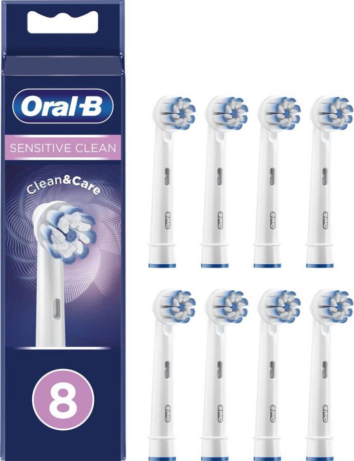 Oral B Oral-B Sensitive Clean Opzetborstels 8 Stuks