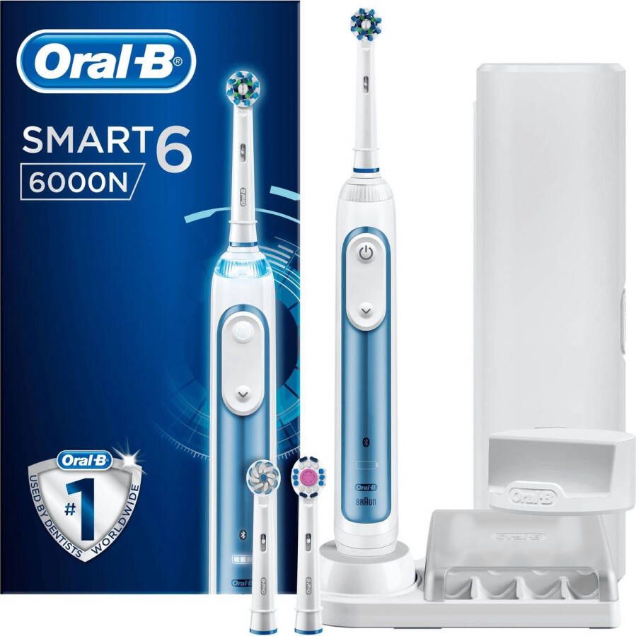 Oral-B elektrische tandenborstel Smart 6 6000N blauw 5 poetsstanden