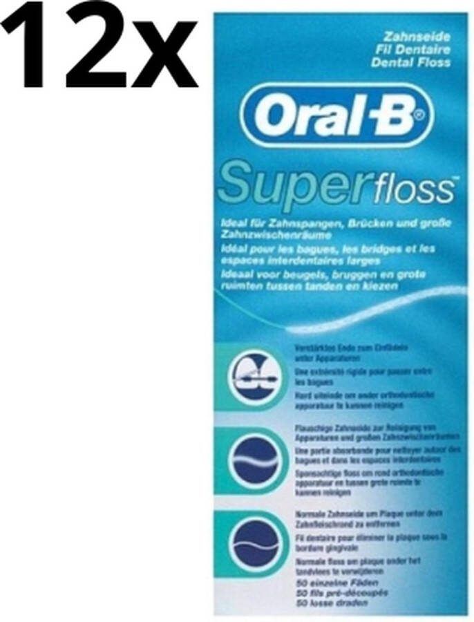Oral B Oral-B Superfloss 12 x 50 stuks Voordeelverpakking