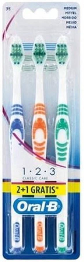 Oral B Oral-B Tandenborstel – Classic 123 Medium 3 Stuks