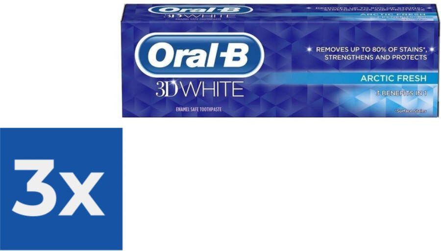 Oral B Oral-B Tandpasta 3D White Arctic Fresh 3 x 75 ml