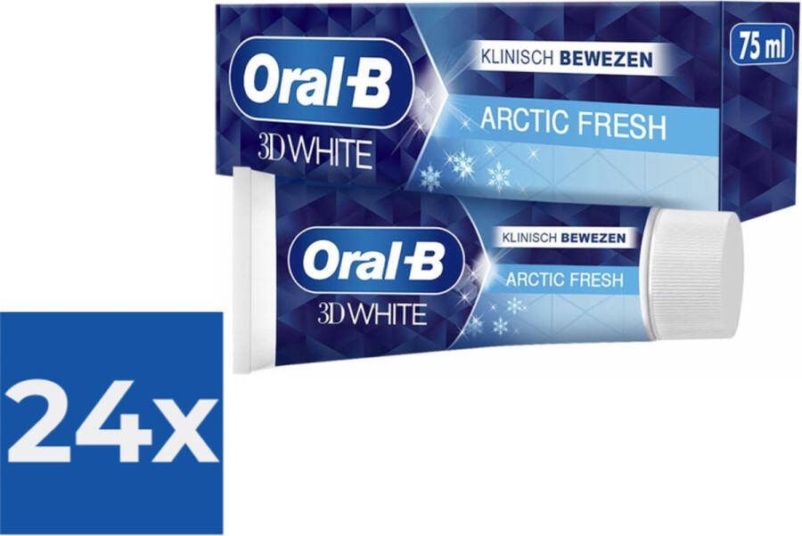 Oral B Oral-B Tandpasta 3d White Arctic Fresh Voordeelverpakking 24 x 75 ml
