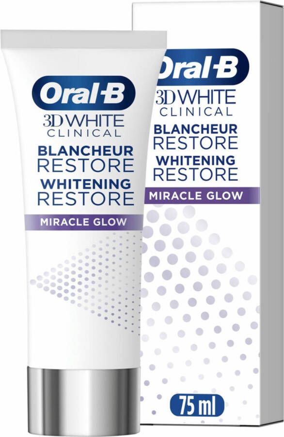 Oral B Oral-B Tandpasta 3D White Clinic Miracle Glow 75 ml