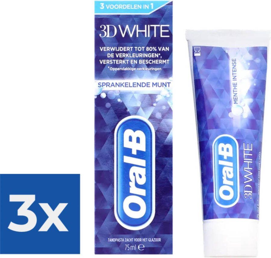 Oral B Oral-B Tandpasta 3D White Sparkling Mint 3 x 75 ml