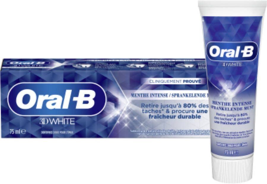 Oral B Oral-B Tandpasta – 3D White Sparkling Mint Voordeelverpakking 12 x 75 ml