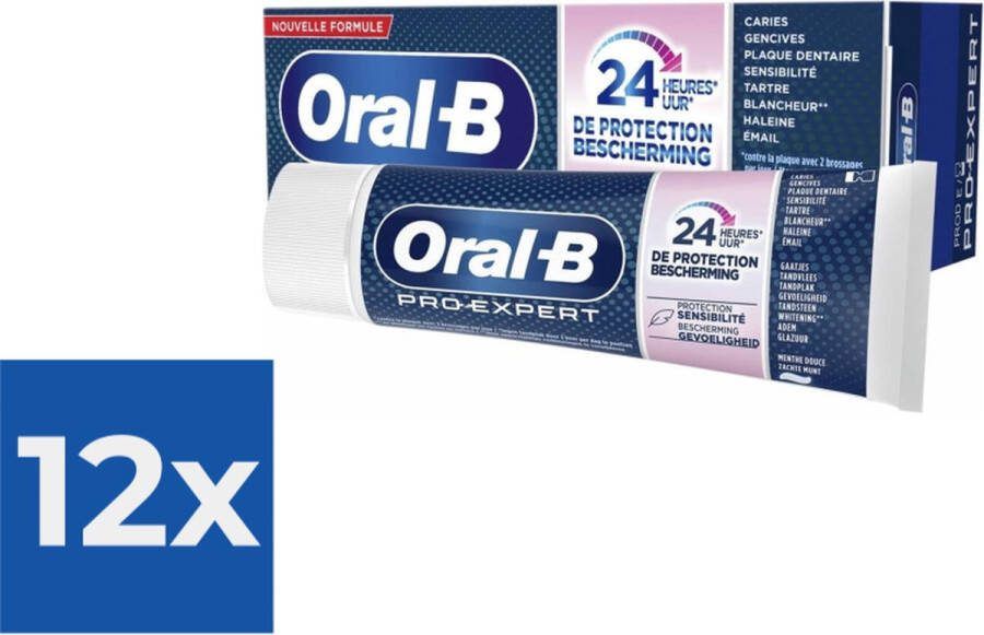 Oral B Oral-B Tandpasta Pro-Expert Bescherming Gevoelige Tanden 75 ml Voordeelverpakking 12 stuks