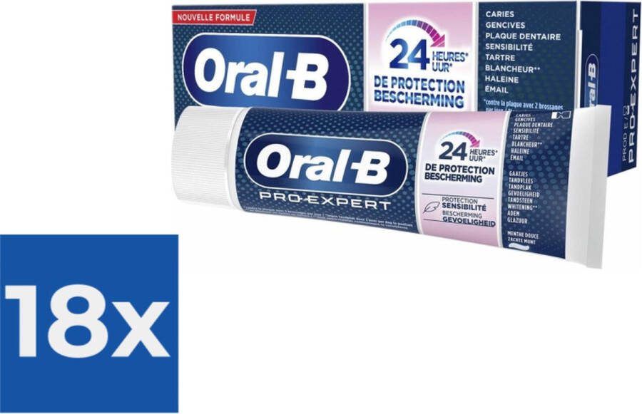 Oral B Oral-B Tandpasta Pro-Expert Bescherming Gevoelige Tanden 75 ml Voordeelverpakking 18 stuks