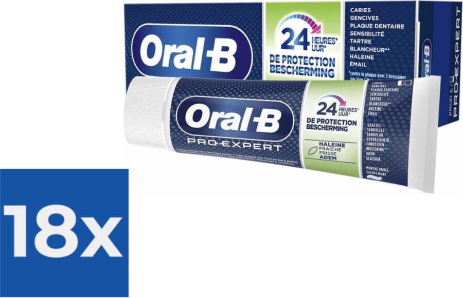 Oral B Oral-B Tandpasta Pro-Expert Frisse Adem Voordeelverpakking 18 x 75 ml