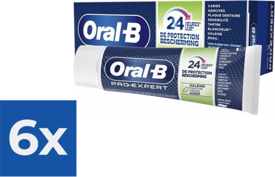 Oral B Oral-B Tandpasta Pro-Expert Frisse Adem Voordeelverpakking 6 x 75 ml