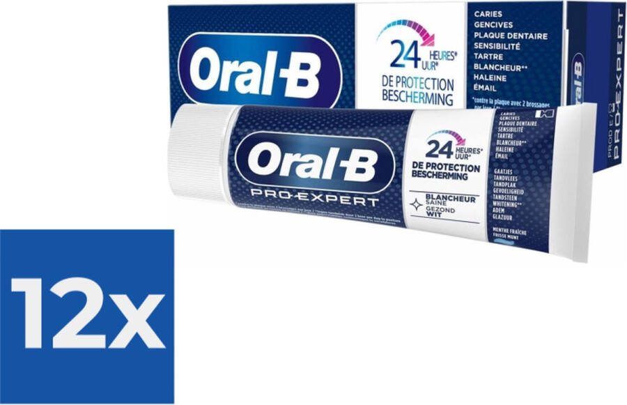 Oral B Oral-B Tandpasta Pro-Expert Gezond Wit Voordeelverpakking 12 x 75 ml