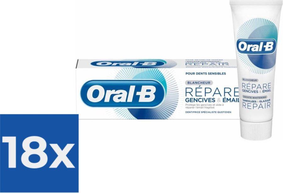 Oral B Oral-B Tandpasta Pro Repair Tandvlees & Glazuur 75ml Voordeelverpakking 18 stuks