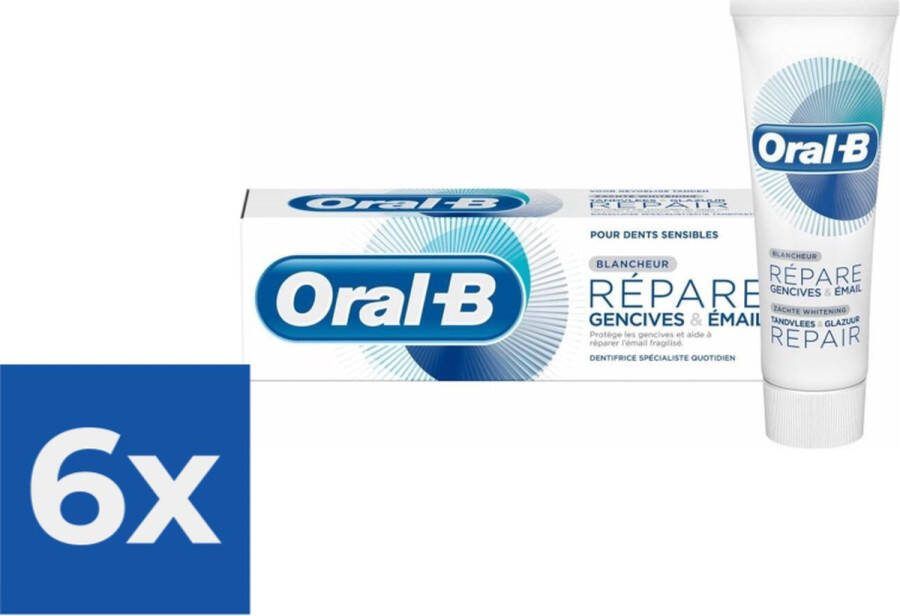 Oral B Oral-B Tandpasta Pro Repair Tandvlees & Glazuur 75ml Voordeelverpakking 6 stuks