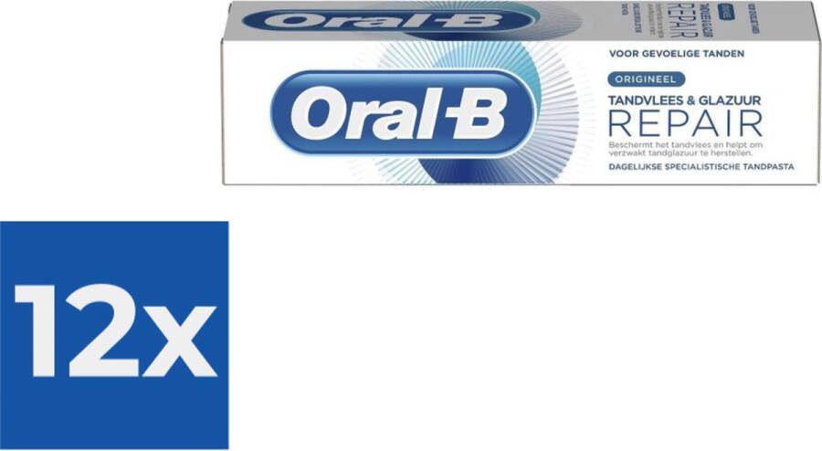 Oral B Oral-B Tandpasta Tandvlees & Glazuur Repair 75ml Voordeelverpakking 12 stuks